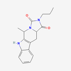 molecular formula C17H19N3O2 B6060295 5-methyl-2-propyl-5,6,11,11a-tetrahydro-1H-imidazo[1',5':1,6]pyrido[3,4-b]indole-1,3(2H)-dione 