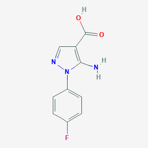 molecular formula C10H8FN3O2 B060603 5-氨基-1-(4-氟苯基)-1H-吡唑-4-羧酸 CAS No. 187949-90-2