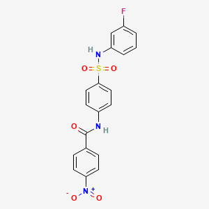N-(4-{[(3-fluorophenyl)amino]sulfonyl}phenyl)-4-nitrobenzamide