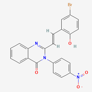 molecular formula C22H14BrN3O4 B6060332 2-[2-(5-bromo-2-hydroxyphenyl)vinyl]-3-(4-nitrophenyl)-4(3H)-quinazolinone 
