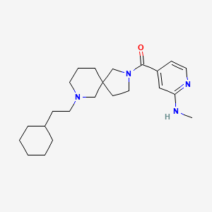 molecular formula C23H36N4O B6060340 4-{[7-(2-cyclohexylethyl)-2,7-diazaspiro[4.5]dec-2-yl]carbonyl}-N-methyl-2-pyridinamine 