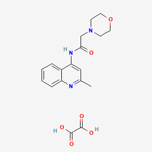molecular formula C18H21N3O6 B6060360 N-(2-methyl-4-quinolinyl)-2-(4-morpholinyl)acetamide oxalate 