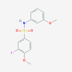molecular formula C14H14INO4S B6060440 3-iodo-4-methoxy-N-(3-methoxyphenyl)benzenesulfonamide 