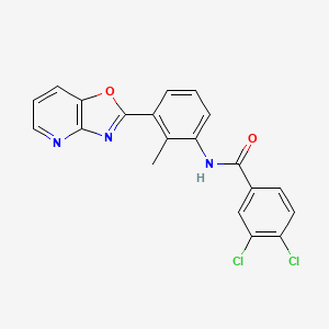 molecular formula C20H13Cl2N3O2 B6060477 3,4-dichloro-N-(2-methyl-3-[1,3]oxazolo[4,5-b]pyridin-2-ylphenyl)benzamide 