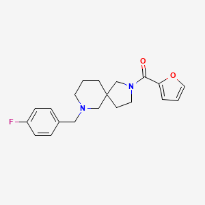 molecular formula C20H23FN2O2 B6060482 7-(4-fluorobenzyl)-2-(2-furoyl)-2,7-diazaspiro[4.5]decane 