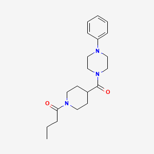molecular formula C20H29N3O2 B6060507 1-[(1-butyryl-4-piperidinyl)carbonyl]-4-phenylpiperazine 