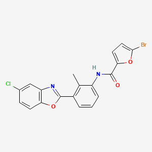 molecular formula C19H12BrClN2O3 B6060531 5-bromo-N-[3-(5-chloro-1,3-benzoxazol-2-yl)-2-methylphenyl]-2-furamide 