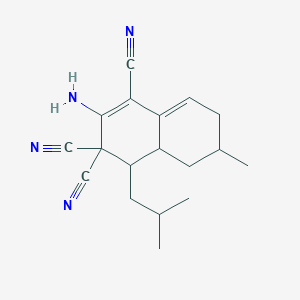 2-amino-4-isobutyl-6-methyl-4a,5,6,7-tetrahydro-1,3,3(4H)-naphthalenetricarbonitrile