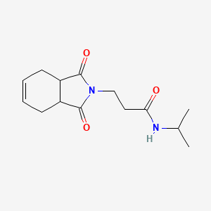 molecular formula C14H20N2O3 B6060546 3-(1,3-dioxo-1,3,3a,4,7,7a-hexahydro-2H-isoindol-2-yl)-N-isopropylpropanamide 