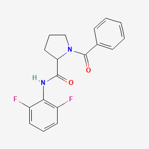 molecular formula C18H16F2N2O2 B6060555 1-benzoyl-N-(2,6-difluorophenyl)prolinamide 