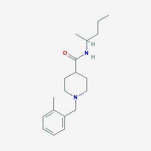 molecular formula C19H30N2O B6060565 1-(2-methylbenzyl)-N-(1-methylbutyl)-4-piperidinecarboxamide 