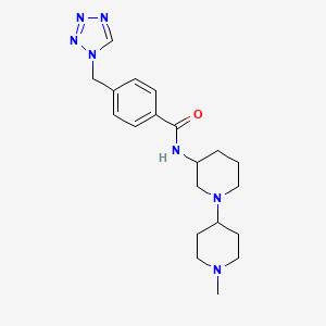 molecular formula C20H29N7O B6060607 N-(1'-methyl-1,4'-bipiperidin-3-yl)-4-(1H-tetrazol-1-ylmethyl)benzamide 