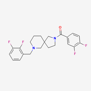 molecular formula C22H22F4N2O B6060659 2-(3,4-difluorobenzoyl)-7-(2,3-difluorobenzyl)-2,7-diazaspiro[4.5]decane 