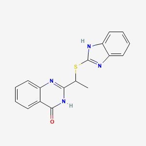 molecular formula C17H14N4OS B6060687 2-[1-(1H-benzimidazol-2-ylthio)ethyl]-4(3H)-quinazolinone 