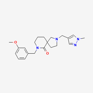 molecular formula C21H28N4O2 B6060695 7-(3-methoxybenzyl)-2-[(1-methyl-1H-pyrazol-4-yl)methyl]-2,7-diazaspiro[4.5]decan-6-one 