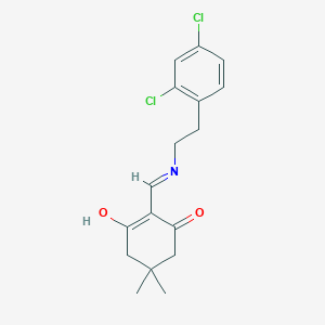 molecular formula C17H19Cl2NO2 B6060701 2-({[2-(2,4-dichlorophenyl)ethyl]amino}methylene)-5,5-dimethyl-1,3-cyclohexanedione 