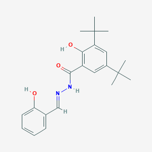 molecular formula C22H28N2O3 B6060719 3,5-di-tert-butyl-2-hydroxy-N'-(2-hydroxybenzylidene)benzohydrazide 