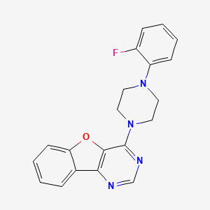 molecular formula C20H17FN4O B6060761 4-[4-(2-fluorophenyl)-1-piperazinyl][1]benzofuro[3,2-d]pyrimidine 