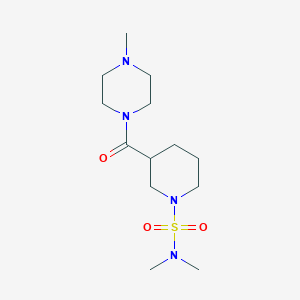 molecular formula C13H26N4O3S B6060779 N,N-dimethyl-3-[(4-methyl-1-piperazinyl)carbonyl]-1-piperidinesulfonamide 