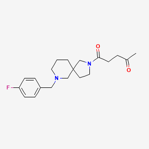 molecular formula C20H27FN2O2 B6060787 5-[7-(4-fluorobenzyl)-2,7-diazaspiro[4.5]dec-2-yl]-5-oxo-2-pentanone 