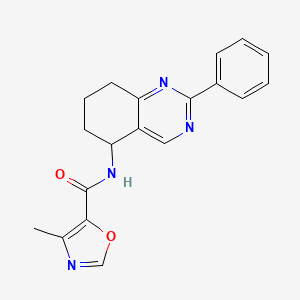 4-methyl-N-(2-phenyl-5,6,7,8-tetrahydro-5-quinazolinyl)-1,3-oxazole-5-carboxamide
