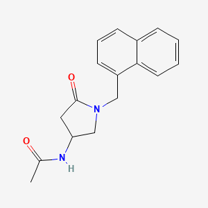 molecular formula C17H18N2O2 B6060825 N-[1-(1-naphthylmethyl)-5-oxo-3-pyrrolidinyl]acetamide 
