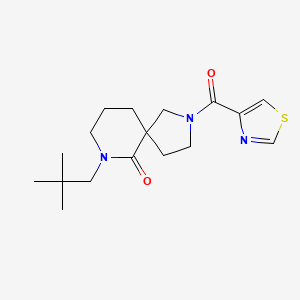 molecular formula C17H25N3O2S B6060837 7-(2,2-dimethylpropyl)-2-(1,3-thiazol-4-ylcarbonyl)-2,7-diazaspiro[4.5]decan-6-one 