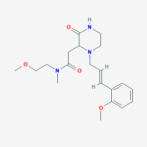 molecular formula C20H29N3O4 B6060846 N-(2-methoxyethyl)-2-{1-[(2E)-3-(2-methoxyphenyl)-2-propen-1-yl]-3-oxo-2-piperazinyl}-N-methylacetamide 