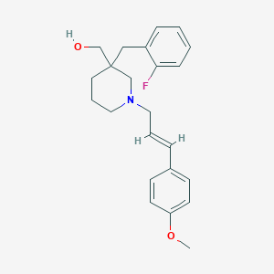 molecular formula C23H28FNO2 B6060852 {3-(2-fluorobenzyl)-1-[(2E)-3-(4-methoxyphenyl)-2-propen-1-yl]-3-piperidinyl}methanol 
