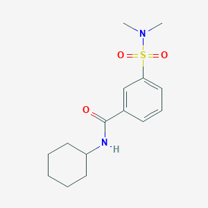 molecular formula C15H22N2O3S B6060861 N-cyclohexyl-3-[(dimethylamino)sulfonyl]benzamide 