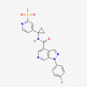 molecular formula C22H18FN5O3S B606088 CCR1 拮抗剂 8 CAS No. 1295298-26-8