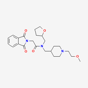 molecular formula C24H33N3O5 B6060881 2-(1,3-dioxo-1,3-dihydro-2H-isoindol-2-yl)-N-{[1-(2-methoxyethyl)-4-piperidinyl]methyl}-N-(tetrahydro-2-furanylmethyl)acetamide 