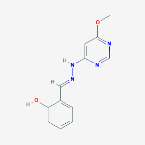 molecular formula C12H12N4O2 B6060896 2-hydroxybenzaldehyde (6-methoxy-4-pyrimidinyl)hydrazone 