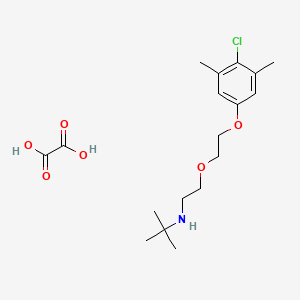 molecular formula C18H28ClNO6 B6060907 N-{2-[2-(4-chloro-3,5-dimethylphenoxy)ethoxy]ethyl}-2-methyl-2-propanamine oxalate 