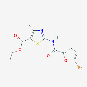 molecular formula C12H11BrN2O4S B6060963 ethyl 2-[(5-bromo-2-furoyl)amino]-4-methyl-1,3-thiazole-5-carboxylate 