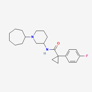 molecular formula C22H31FN2O B6060975 N-(1-cycloheptyl-3-piperidinyl)-1-(4-fluorophenyl)cyclopropanecarboxamide 