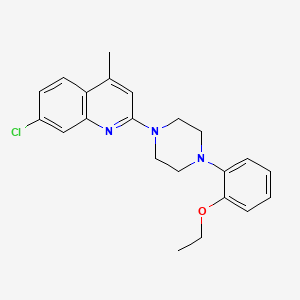 molecular formula C22H24ClN3O B6060977 7-chloro-2-[4-(2-ethoxyphenyl)-1-piperazinyl]-4-methylquinoline 