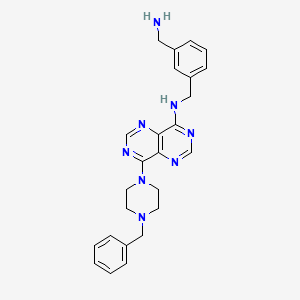 molecular formula C25H28N8 B606098 Y1)嘧啶并[5,4-d]嘧啶-4-胺 CAS No. 1875036-75-1