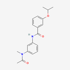 molecular formula C19H22N2O3 B6060986 N-{3-[acetyl(methyl)amino]phenyl}-3-isopropoxybenzamide 