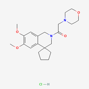 molecular formula C21H31ClN2O4 B6060989 6',7'-dimethoxy-2'-(4-morpholinylacetyl)-2',3'-dihydro-1'H-spiro[cyclopentane-1,4'-isoquinoline] hydrochloride 