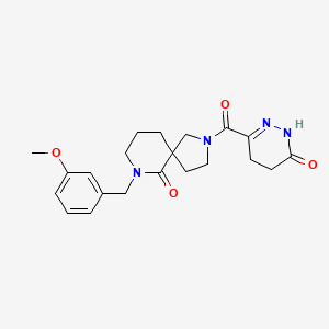 molecular formula C21H26N4O4 B6061005 7-(3-methoxybenzyl)-2-[(6-oxo-1,4,5,6-tetrahydro-3-pyridazinyl)carbonyl]-2,7-diazaspiro[4.5]decan-6-one 