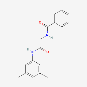 molecular formula C18H20N2O2 B6061025 N-{2-[(3,5-dimethylphenyl)amino]-2-oxoethyl}-2-methylbenzamide 