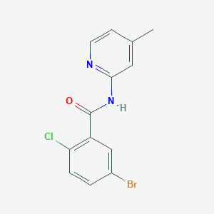 molecular formula C13H10BrClN2O B6061027 5-bromo-2-chloro-N-(4-methyl-2-pyridinyl)benzamide 