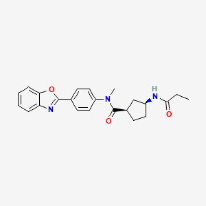 (1R,3S)-N-[4-(1,3-benzoxazol-2-yl)phenyl]-N-methyl-3-(propanoylamino)cyclopentane-1-carboxamide