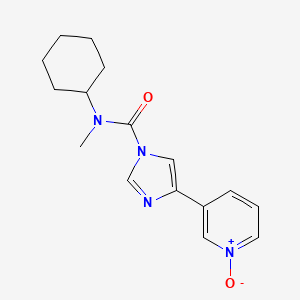 molecular formula C16H20N4O2 B606104 3-(1-(cyclohexyl(methyl)carbamoyl)-1H-imidazol-4-yl)pyridine 1-oxide CAS No. 1233855-46-3