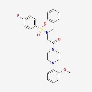 molecular formula C26H28FN3O4S B6061052 N-benzyl-4-fluoro-N-{2-[4-(2-methoxyphenyl)-1-piperazinyl]-2-oxoethyl}benzenesulfonamide 