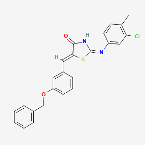 molecular formula C24H19ClN2O2S B6061059 5-[3-(benzyloxy)benzylidene]-2-[(3-chloro-4-methylphenyl)imino]-1,3-thiazolidin-4-one 