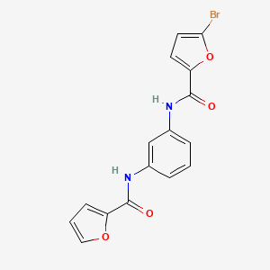 molecular formula C16H11BrN2O4 B6061075 5-bromo-N-[3-(2-furoylamino)phenyl]-2-furamide 
