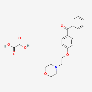 molecular formula C21H23NO7 B6061083 {4-[2-(4-morpholinyl)ethoxy]phenyl}(phenyl)methanone oxalate 