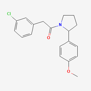 molecular formula C19H20ClNO2 B6061097 1-[(3-chlorophenyl)acetyl]-2-(4-methoxyphenyl)pyrrolidine CAS No. 1174872-38-8